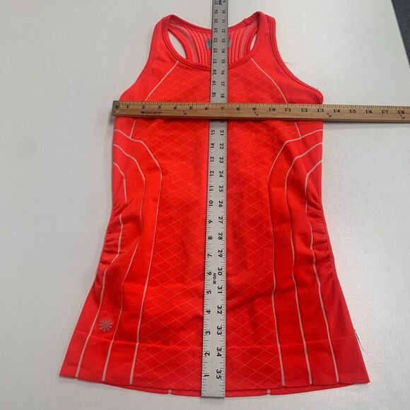 Athleta Finish Fast Line Tank Top Womens XS Extra Small Flame Racerback Ruched - Picture 7 of 11